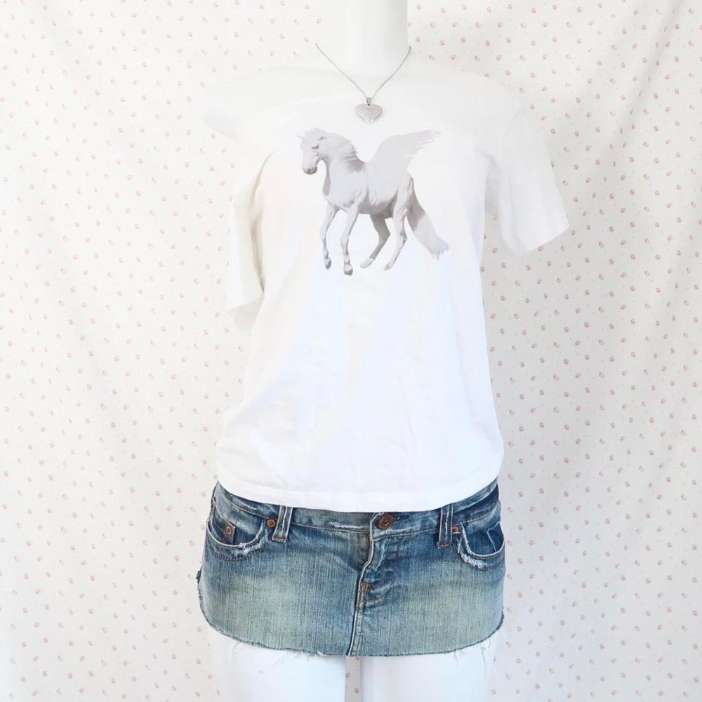 pegasus unicorn graphic baby tee y2k fairycore t shirt saint pink by charlotte